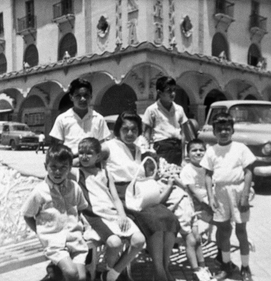 Our family en route to Mexico City, c. 1964; I am seated on my mother’s right.