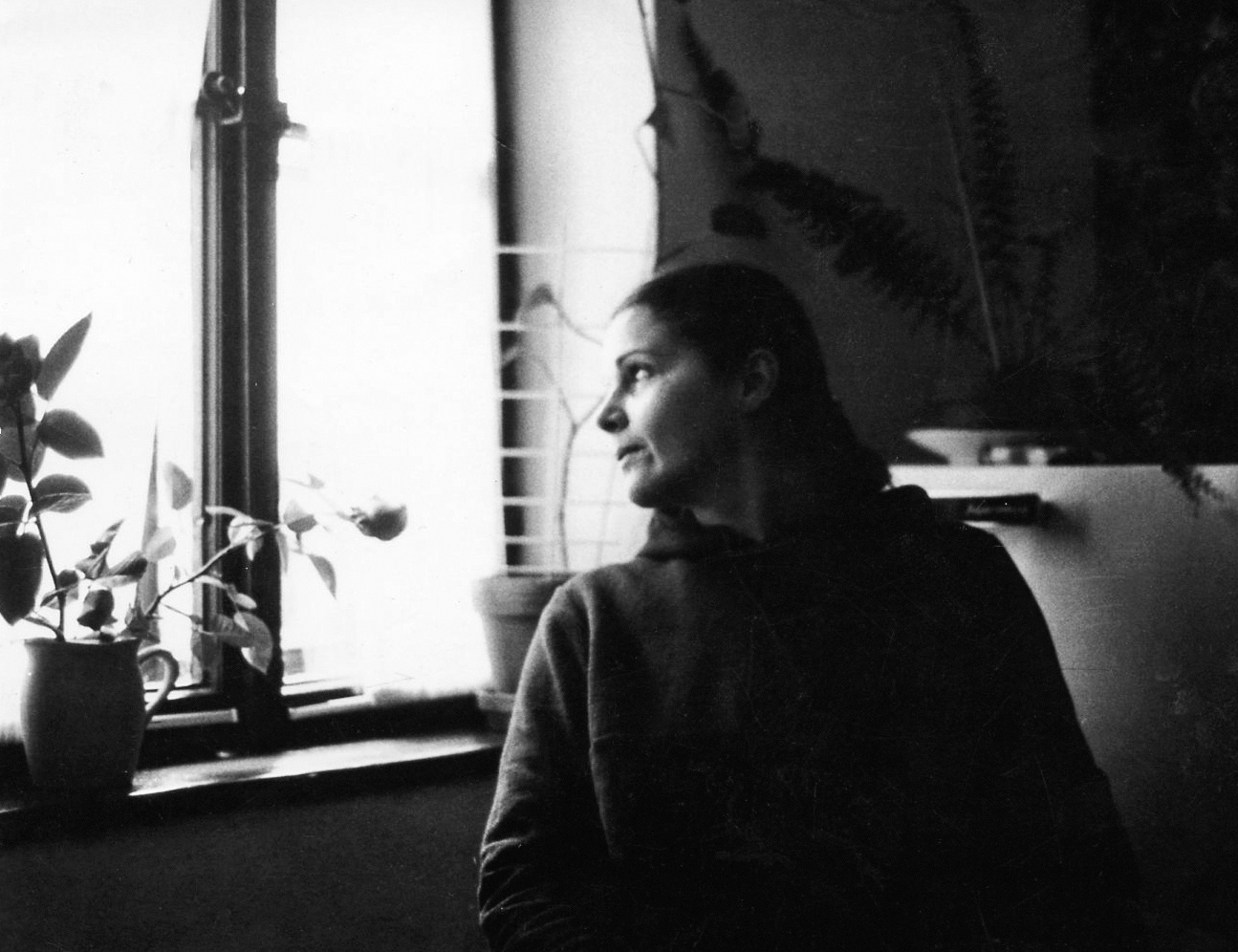 Jasna at her house in Sarajevo, 1983