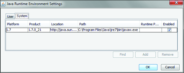 Windows Java Runtime Environment