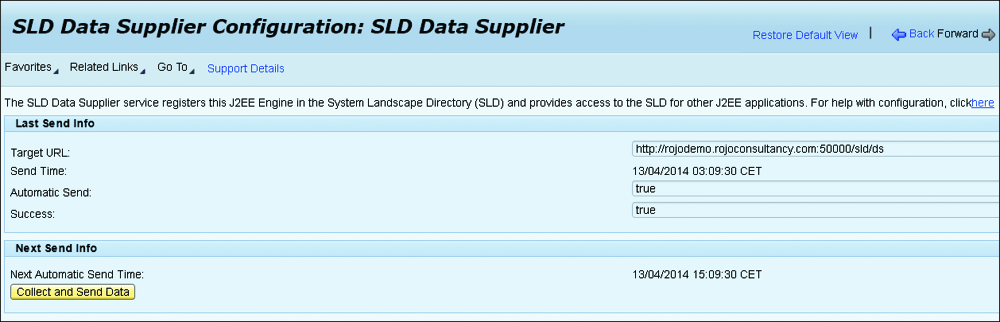 Forcing an SAP NetWeaver AS Java System to Push Data to the SLD