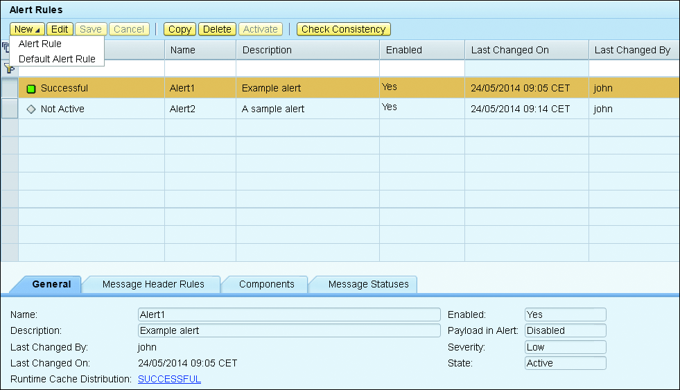 Process Flow of Alert Rules and Their Components