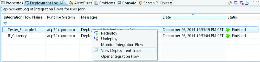 Deployment Log View