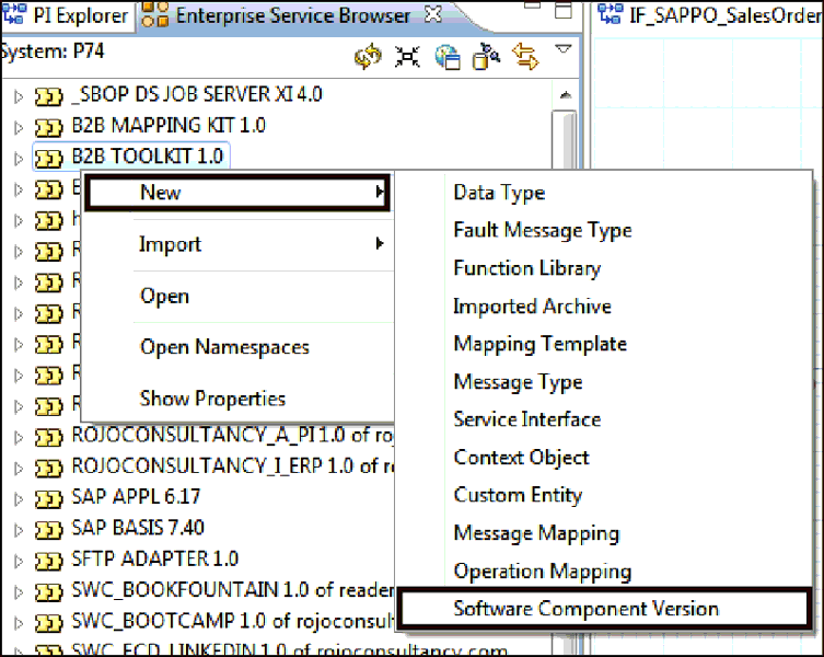 Steps to Import Software Components from the SLD