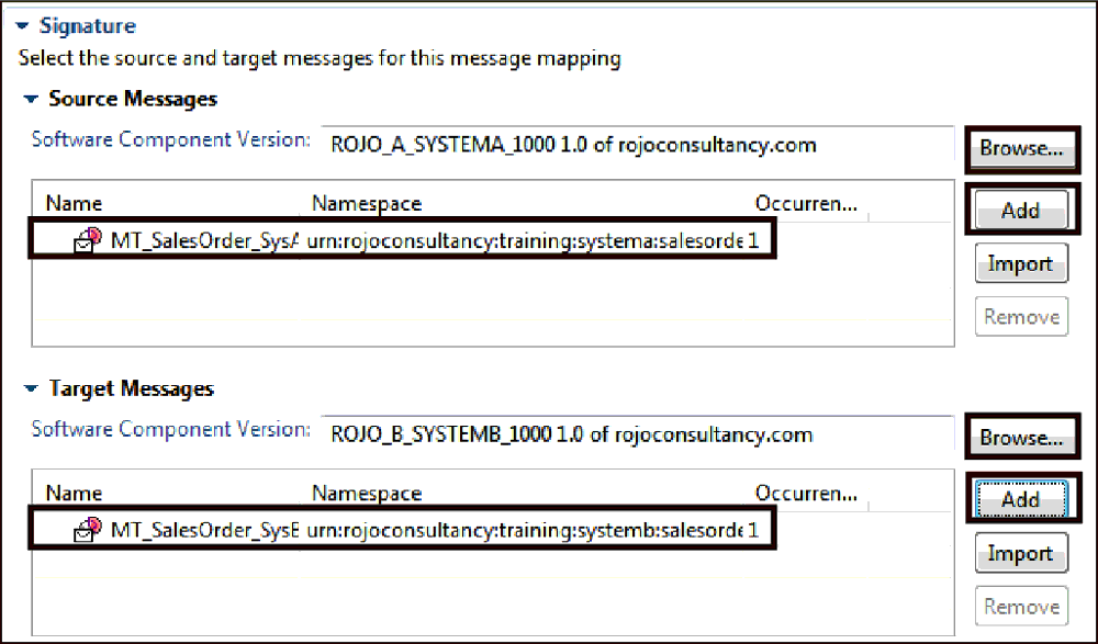 Message Mapping with Source and Target Messages