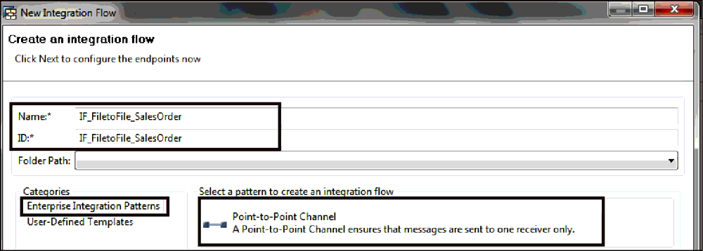 End-to-End File Scenario with the Point-to-Point Enterprise Integration Pattern