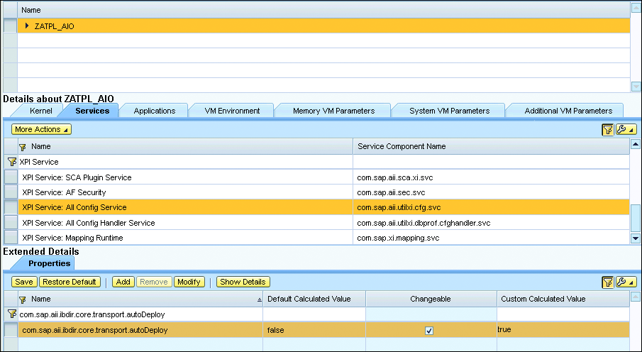 Enabling the Automatic Deployment via XPI Service