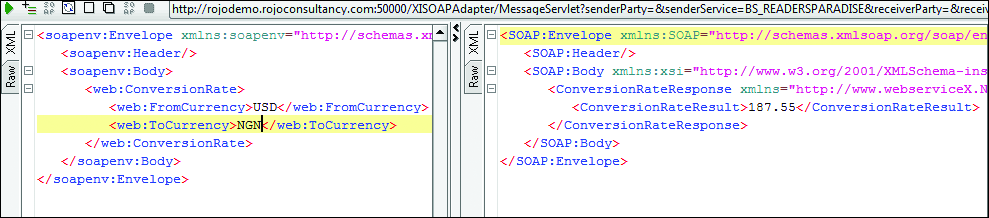 SOAP UI Client Request and Response Messages