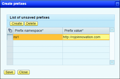 User-Defined Message Search Namespace Prefix