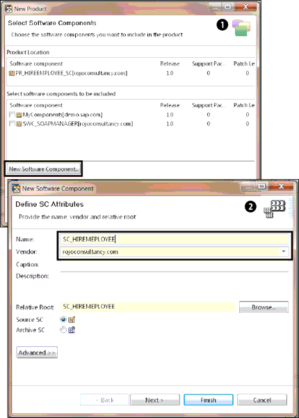 First Two Steps of the Software Component Creation