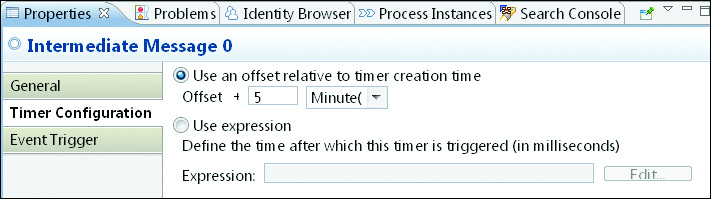 Example of Timer Configuration Using a Time Offset of Five Minutes