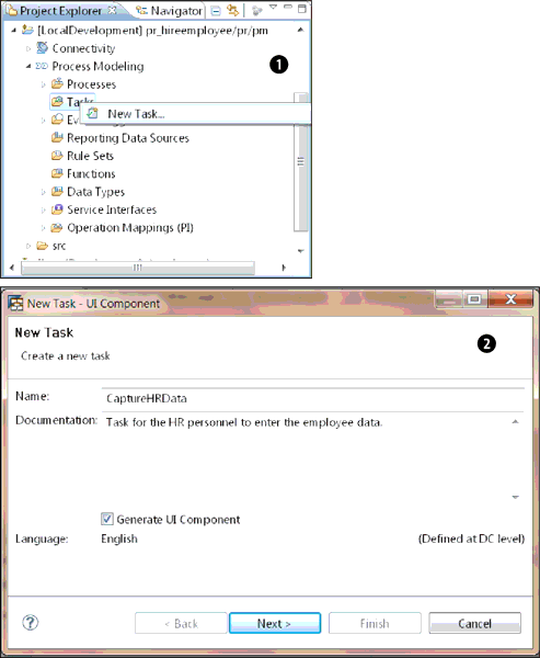 First Steps of Creating a New SAP BPM Task