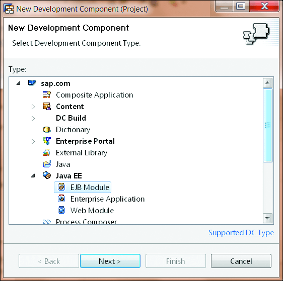 Selecting the DC Type