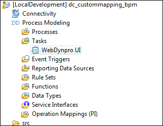 Task Folder Displaying the Web Dynpro UI for Task Execution