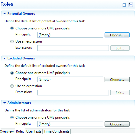 Assigning Users for Web Dynpro UI Task Execution