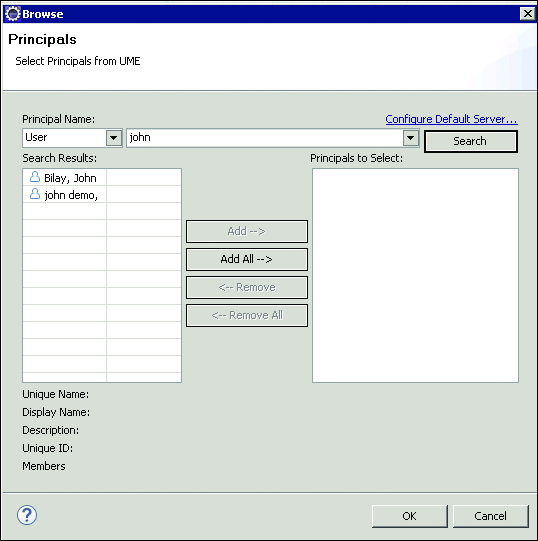 Searching for Users from the UME to Assign to the Task