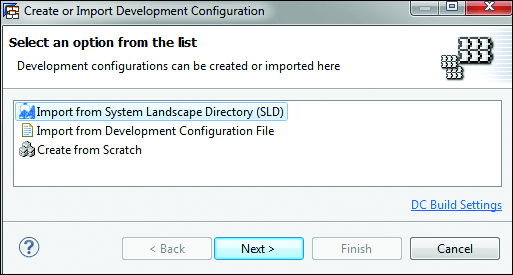 Importing Development Configuration