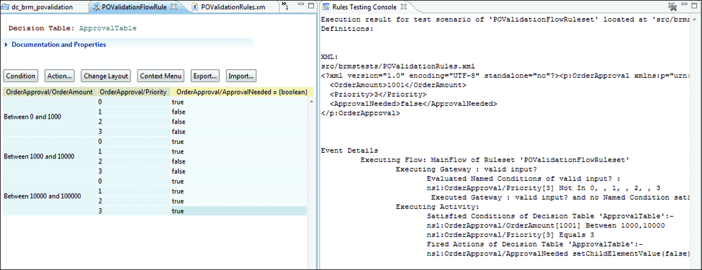 Test Scenario: Rules Testing Console