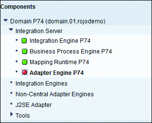 Status of Components within the Runtime Workbench