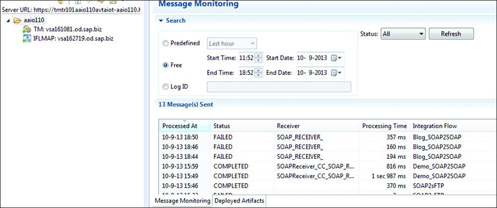 Message Monitoring from the Eclipse IDE