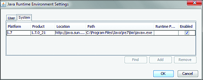 Windows Java Runtime Environment