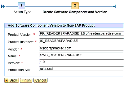 Creating a Software Component in the SLD