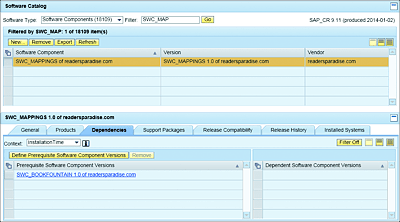 Creating Software Component Dependency to Other Software Components