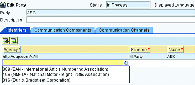 Alternative Identifier Options for a Party in the Integration Directory