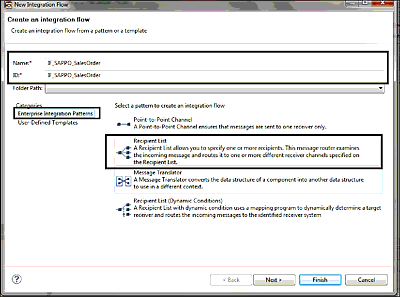 Details for Creating an iFlow