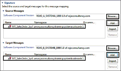 Message Mapping with Source and Target Messages