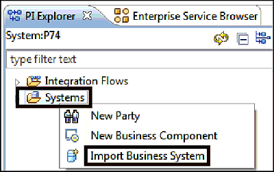 Importing Business Systems from the SLD