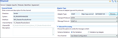 The iFlow’s Sender Communication Channel Configuration