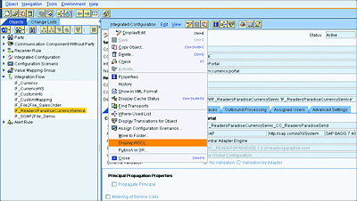 Displaying the iFlow WSDL