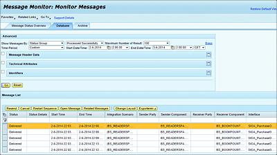 pimon Message Monitor: Message List