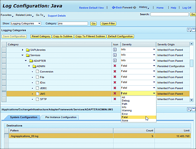 Troubleshooting: Log Configuration