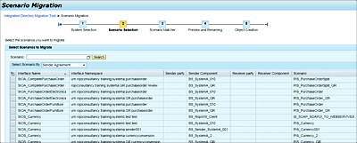 Selecting Classic Scenarios from the Source System to be Migrated to an SAP PO Target System