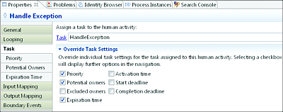 Task Properties’ Options