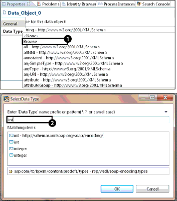 Configuring the Data Type for a Data Object