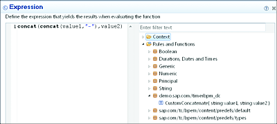 Expression Used for the Custom Expression Function