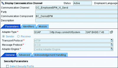 Sender Communication Channel with XI 3.0 Message Protocol Sender