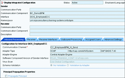 ICO Using the Sender Communication Channel with an XI 3.0 Protocol