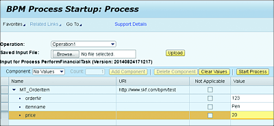 Provide Input Data for the Process