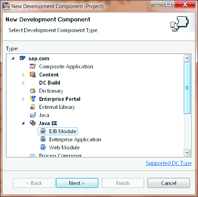 Selecting the DC Type