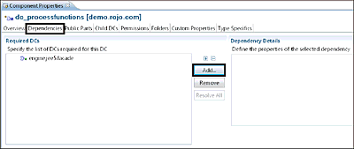 Adding Dependencies to the EJB DC