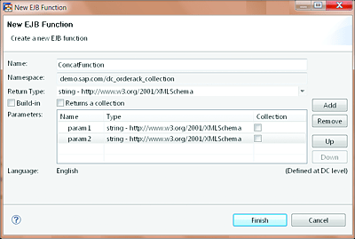 Creating an EJB Function