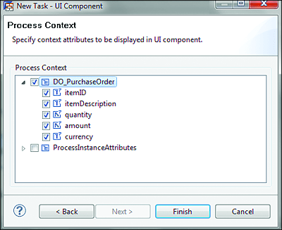 Process Context Details for Generating the SAPUI5 Application