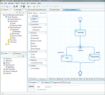 Rules Composer with Flow Ruleset in SAP NetWeaver Developer Studio