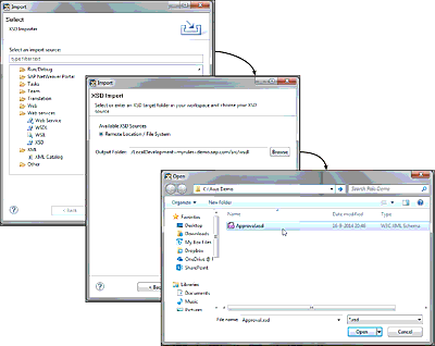 Import XML Schema in Rules Composer DC