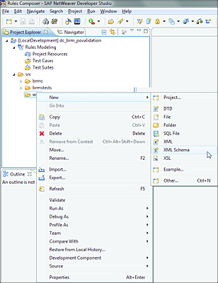 Importing the XML Schema in SAP BRM DC