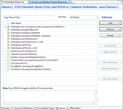 Aliases Wizard: Selecting Aliases from the OrderApproval