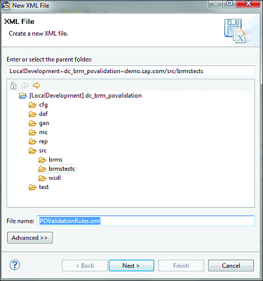 Test Scenario: Create XML